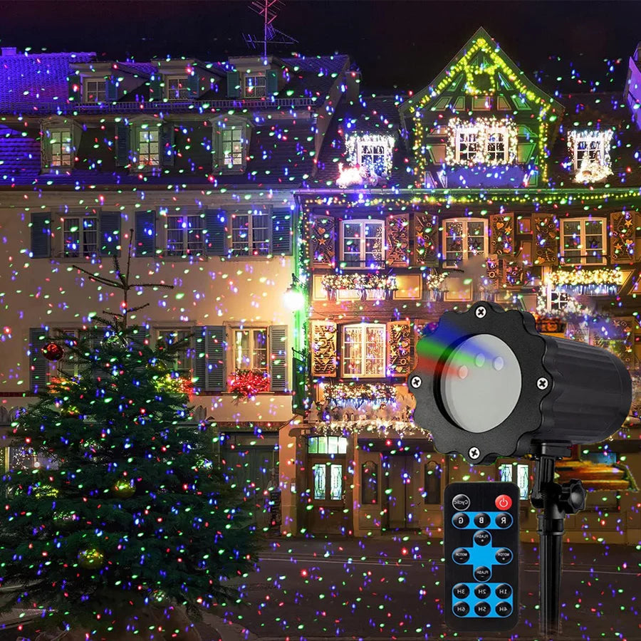 Christmas Laser Projector Light Outdoor Motion Firefly Red Green Blue Laser Light Projection with Remote For Garden Landscape