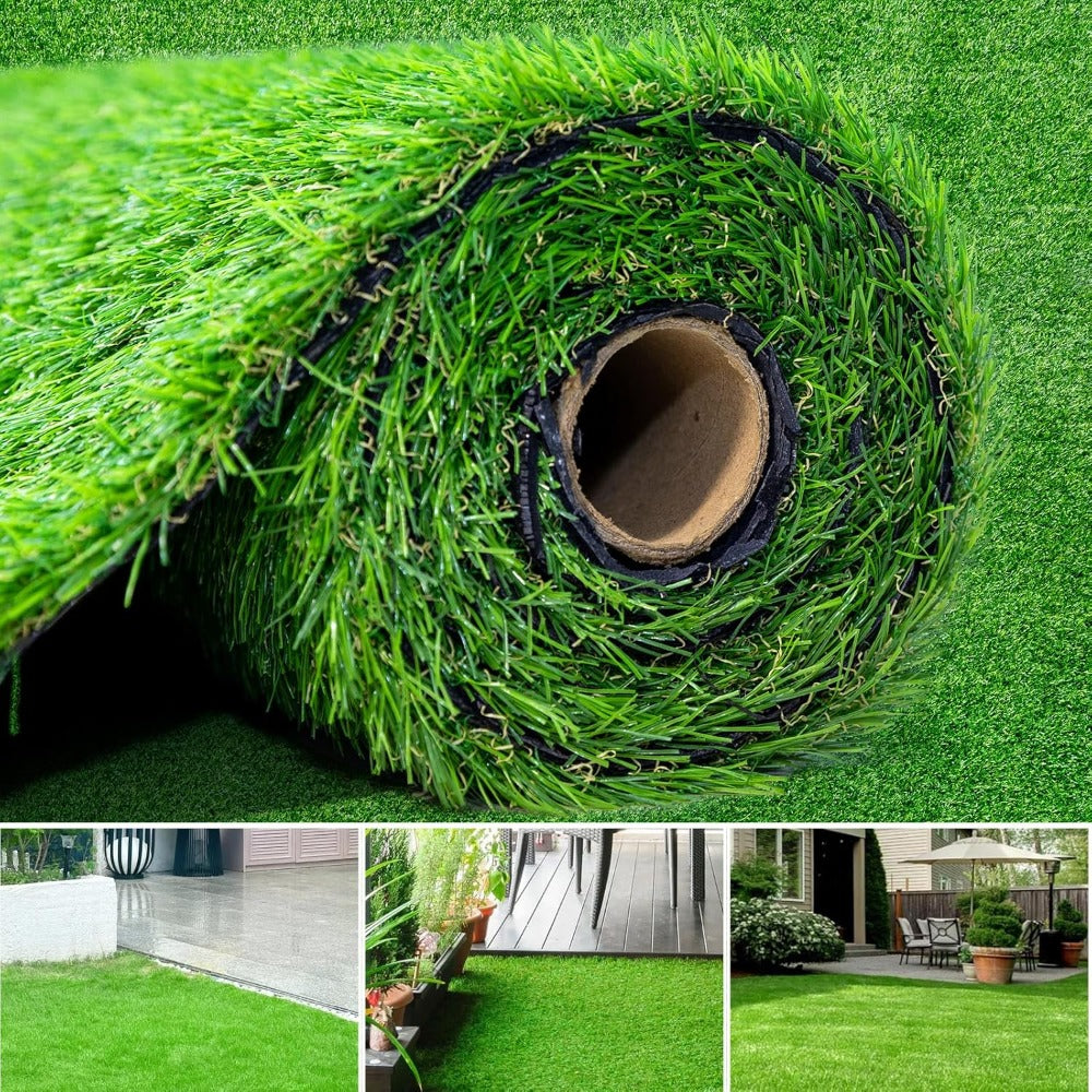Turf Rolls Grass Realistic Synthetic Thick Fake Faux Grass Rug Astroturf Carpet Landscape for Indoor Outdoor Garden