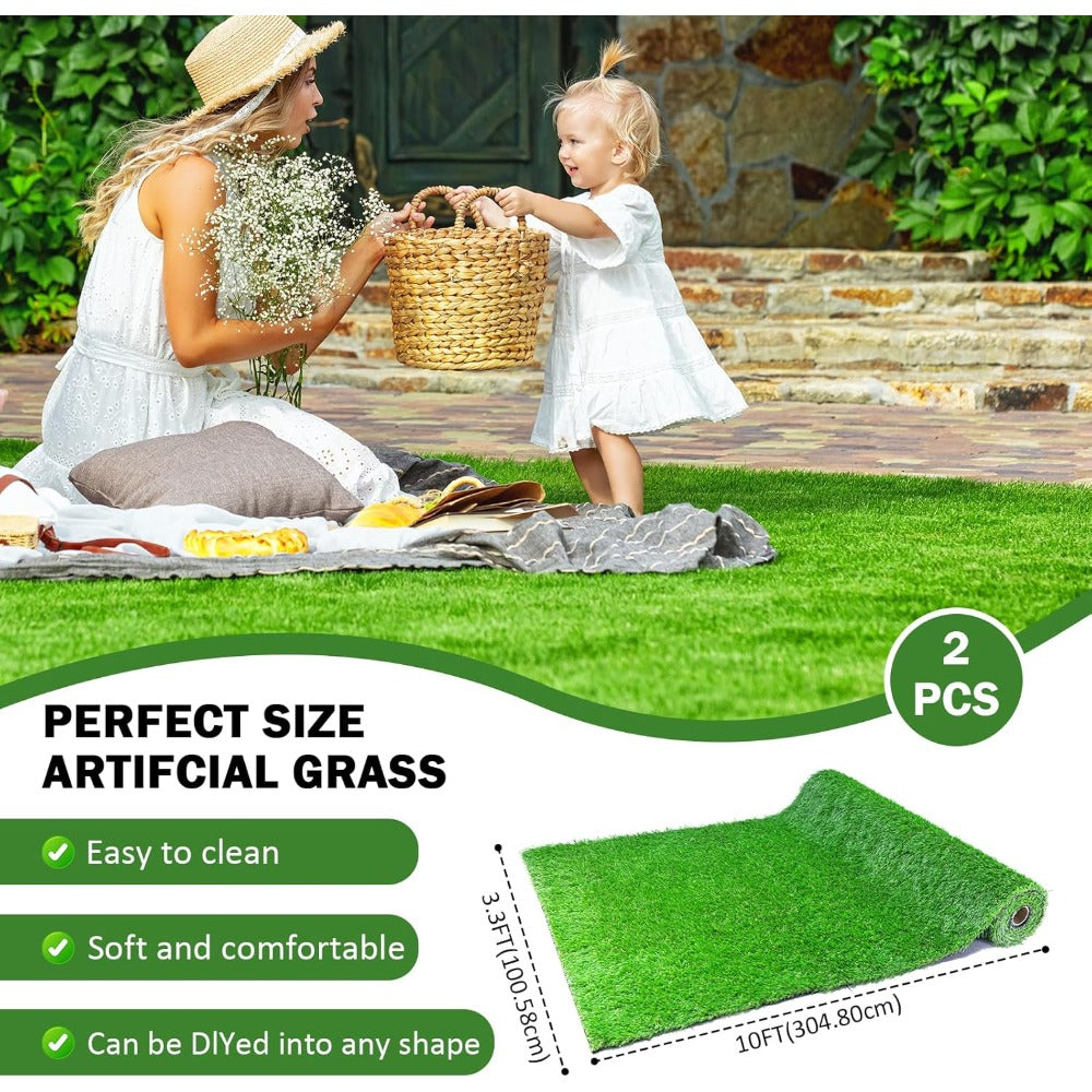 Turf Rolls Grass Realistic Synthetic Thick Fake Faux Grass Rug Astroturf Carpet Landscape for Indoor Outdoor Garden