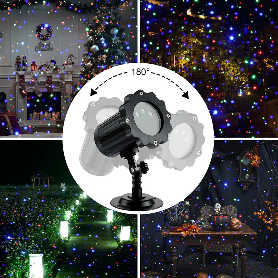 Christmas Laser Projector Light Outdoor Motion Firefly Red Green Blue Laser Light Projection with Remote For Garden Landscape