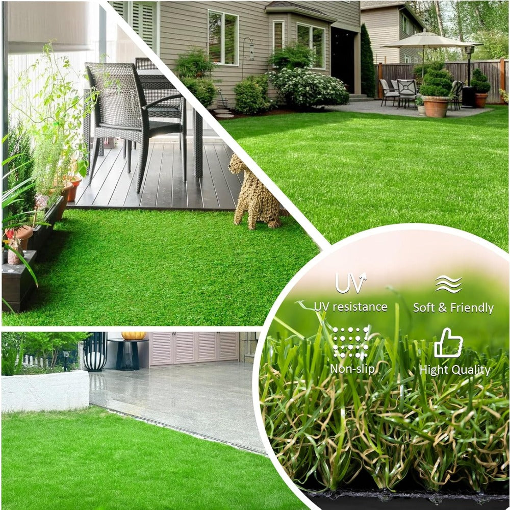 Turf Rolls Grass Realistic Synthetic Thick Fake Faux Grass Rug Astroturf Carpet Landscape for Indoor Outdoor Garden