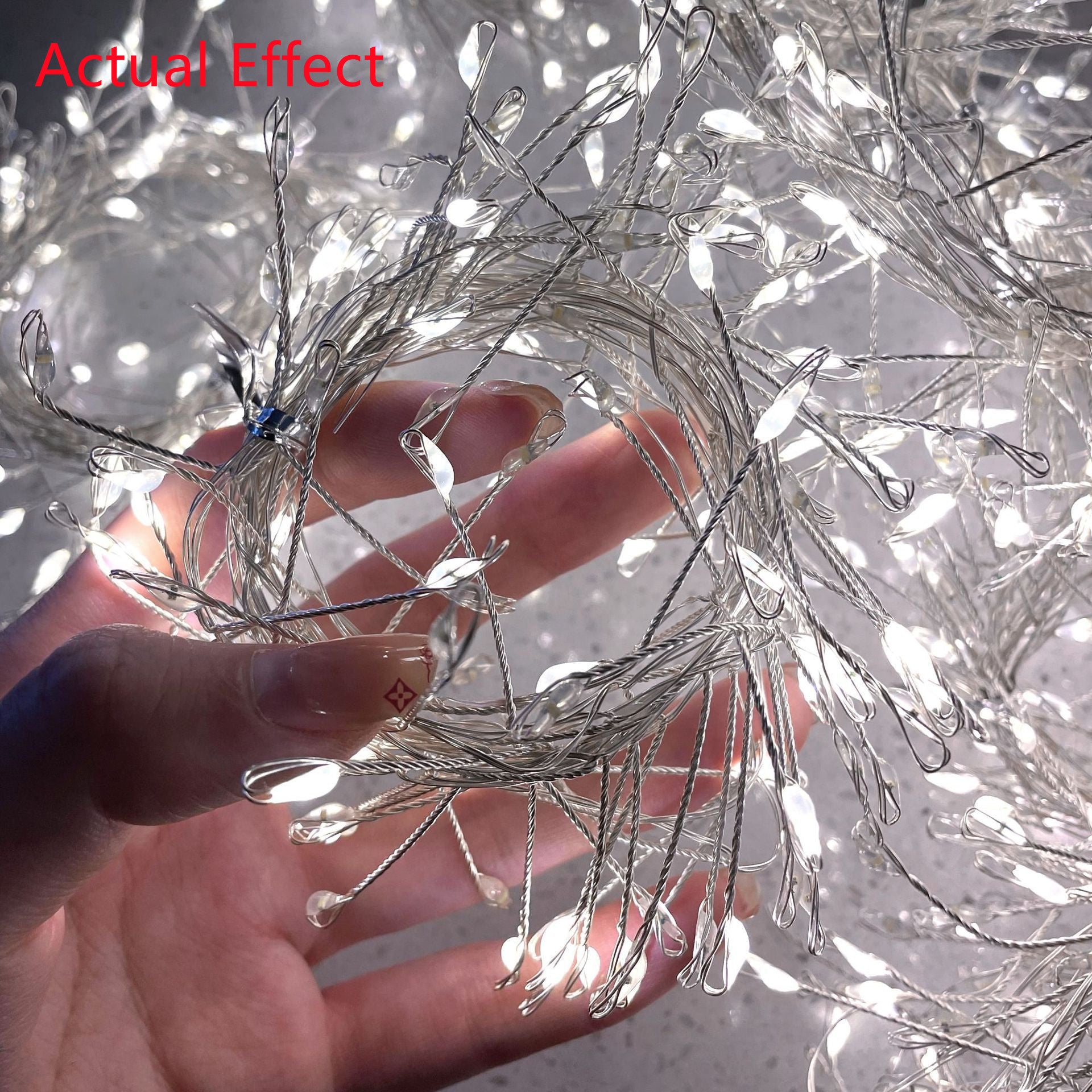 Solar Led String Lights Outdoor Firecracker Fairy Light Strings 8 Modes Copper Wire Lights for Wedding Camping Christmas Decor